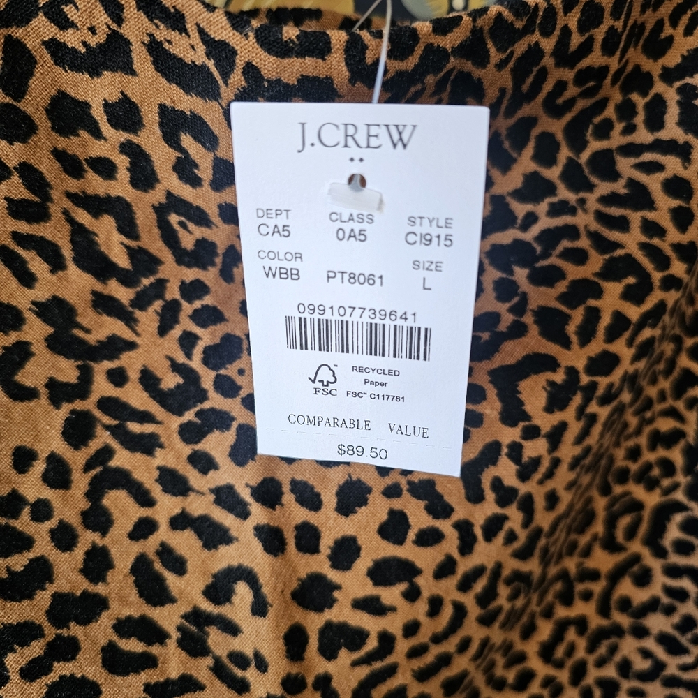 NWT J. Crew Leopard Print Pencil Skirt - Picture 7 of 11